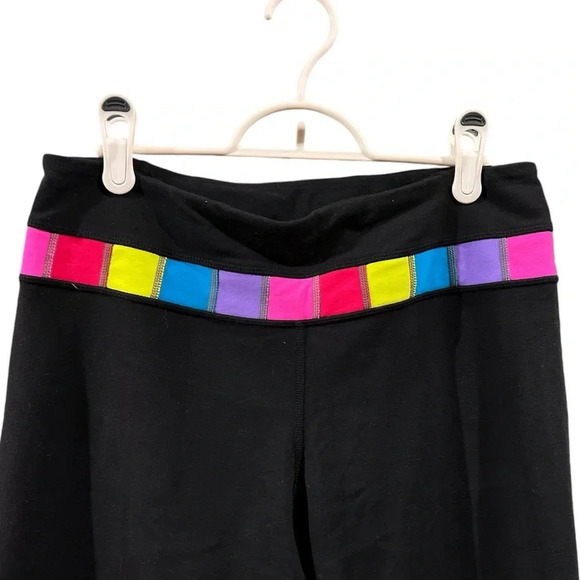 Lululemon Groove Flare Pants Womens Size 8 Black Yoga Active Pull On - vintage - Picture 2 of 6